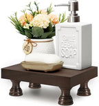 Wood Riser & Display Stand for Bathroom Counter Organizer, Brown in Brown - Paulownia Wood