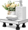 Wood Riser & Display Stand for Kitchen Counter, Black&White in Black & White - Paulownia Wood