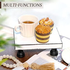 Wood Riser & Display Stand for Kitchen Counter, Black&White in Black & White - Paulownia Wood, alternate view 3