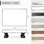 Wood Riser & Display Stand for Kitchen Counter, Black&White in Black & White - Paulownia Wood, alternate view 6