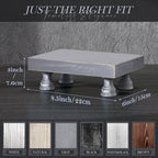 Wood Riser & Display Stand for Rustic Kitchen Counter, Gray in C-Pine Wood-Gray, alternate view 2