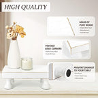 Wood Riser & Display Stand for Rustic Kitchen Decor, White in C-White, alternate view 5