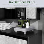 Wood Riser: Farmhouse Display Stand for Kitchen Counter, Gray in Gray, alternate view 4