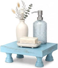 Wood Riser for Bathroom Counter, Farmhouse Riser for Decor, Sky Blue in Sky Blue
