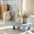 Wood Riser for Bathroom Counter, Farmhouse Riser for Decor, Sky Blue in Sky Blue, alternate view 4