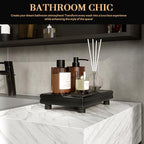 Wood Riser for Decor: Display Stand for Kitchen Modern Decor, Black in Black, alternate view 4