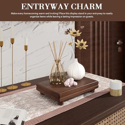 Wood Riser for Decor: Display Stand for Rustic Room Decor, Brown in Brown, alternate view 2