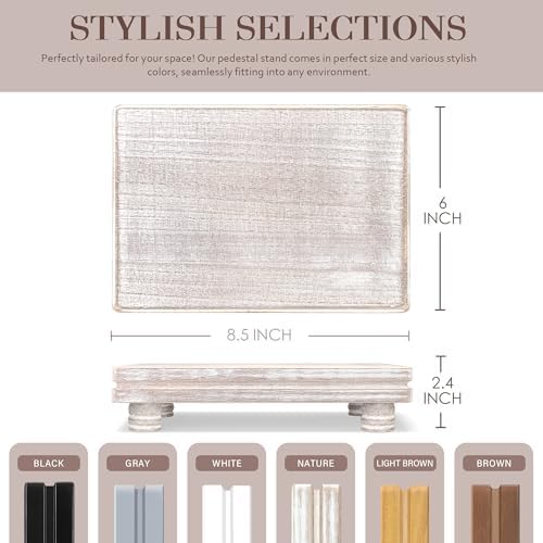 Wood Riser for Decor: Pedestal Stand for Kitchen Sink, Natural Wood in Natural, alternate view 6
