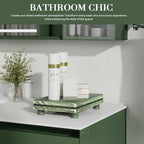 Wood Riser for Decor: Pedestal Stand for Perfume Organizer, Green in Green, alternate view 4