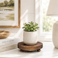 Wood Riser for Display Stand, 4.72inch Holder for Rustic Farmhouse Decor, Tiered Tray Decorations, Round
