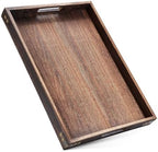 Wood Serving Tray - 17In Large Serving Tray with Handles | Decorative Tray in 1