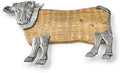 Wood Serving Tray, Charcuterie Platter Cheese Board with Cow Shape, 16.5X12 in Brown