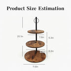 Wood Tiered Tray, Cup Cake Display Stand, 3-Tier Afternoon Tea Stand, Rustic Dessert Cupcake Holder for, alternate view 2