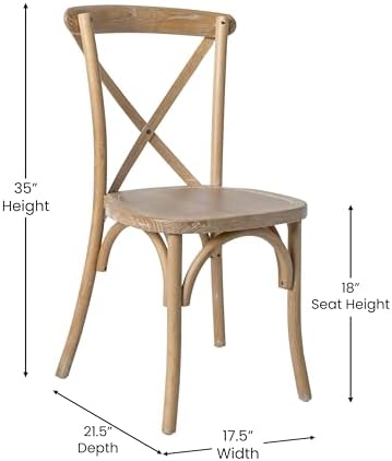 Wood X-Back Chair, Natural, alternate view 3