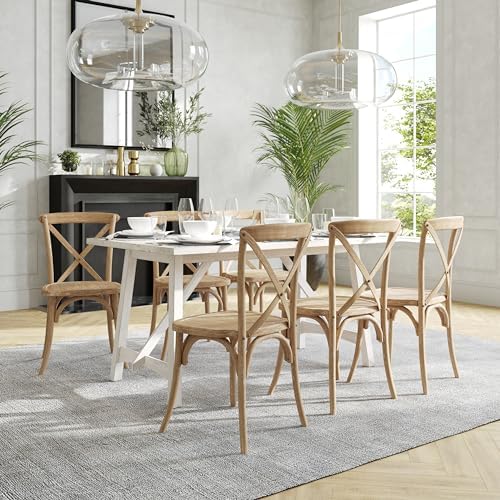 Wood X-Back Chair, Natural, alternate view 6