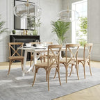 Wood X-Back Chair, Natural, alternate view 6