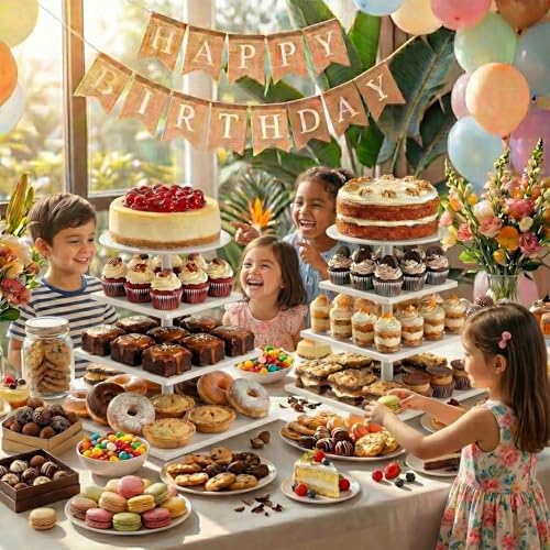 Wooden 4 Tier Cupcake Stand for 50 Cupcakes, Cupcake Holder, Cupcake Tower, Tiered Tray Stand for Birthday Bar, alternate