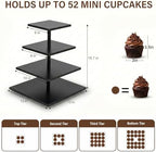 Wooden 4 Tier Cupcake Stand for 50 Cupcakes, Cupcake Holder, Cupcake Tower, Tiered Tray Stand for Birthday Bar, alternate