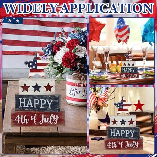 Wooden Block Table Centerpieces for Home Office, alternate view 7
