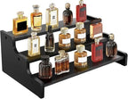 Wooden Cologne Organizer for Men, Perfume Organizer Stand, Cologne Stand with Anti-Slip Washers, Wooden Display