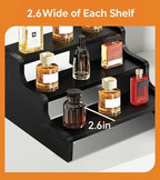 Wooden Cologne Organizer for Men, Perfume Organizer Stand, Cologne Stand with Anti-Slip Washers, Wooden Display, alternate