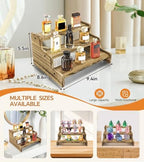 Wooden Cologne Organizer for Men, Perfume Organizer Stand, Cologne Stand with Anti-Slip Washers, Wooden Display, alternate