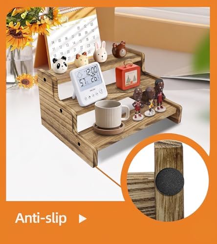 Wooden Cologne Organizer for Men, Perfume Organizer Stand, Cologne Stand with Anti-Slip Washers, Wooden Display, alternate