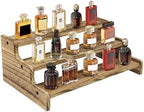 Wooden Cologne Organizer for Men, Perfume Organizer Stand, Cologne Stand with Anti-Slip Washers, Wooden Display