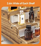 Wooden Cologne Organizer for Men, Perfume Organizer Stand, Cologne Stand with Anti-Slip Washers, Wooden Display, alternate