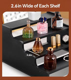 Wooden Cologne Organizer for Men, Perfume Organizer Stand, Cologne Stand with Anti-Slip Washers, Wooden Display, alternate