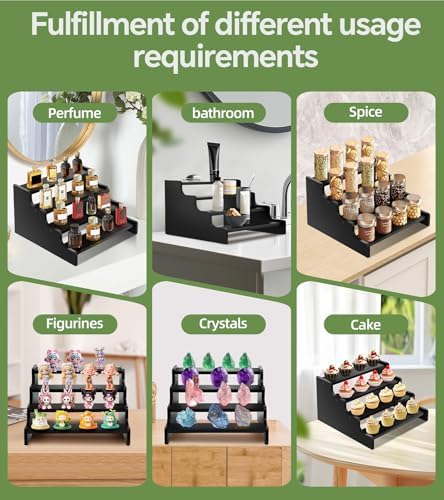 Wooden Cologne Organizer for Men, Perfume Organizer Stand, Cologne Stand with Anti-Slip Washers, Wooden Display, alternate