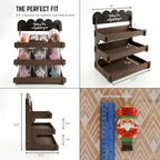 Wooden Cookie Display Stand with Chalkboard Sign for Bakers, Vendors, Craft Fairs | Pastry Display for Market, alternate view