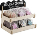 Wooden Cookie Display Stand with Chalkboard Sign for Bakers, Vendors, Craft Fairs | Pastry Display for Market