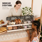 Wooden Cookie Display Stand with Chalkboard Sign for Bakers, Vendors, Craft Fairs | Pastry Display for Market, alternate view
