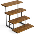 Wooden Cupcake Display Stand, 4 Tier Rectangular Tiered Dessert Stands, Cupcake Display Risers for Vendor Booth