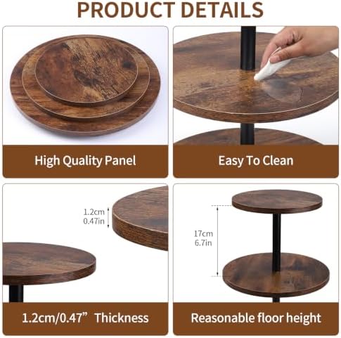 Wooden Cupcake Stand 1 Pack, Large Cupcake Tower Stand for 50 Cupcakes, 3 Tiered Wooden Serving Trays Stand, alternate view 5