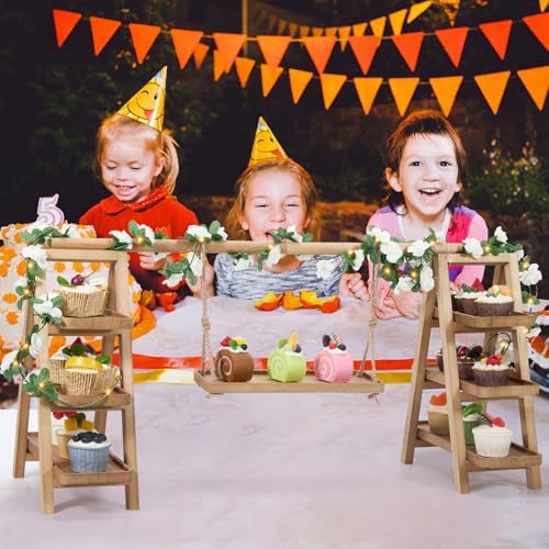 Wooden Cupcake Stand, 3 Tier Cupcake Display Stand for Dessert Display, dessert table display set for Cake Snack, alternate