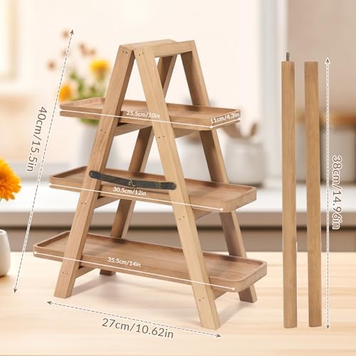 Wooden Cupcake Stand, 3 Tier Cupcake Display Stand for Dessert Display, dessert table display set for Cake Snack, alternate