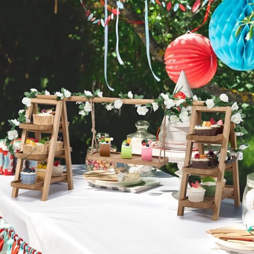 Wooden Cupcake Stand, 3 Tier Cupcake Display Stand for Dessert Display, dessert table display set for Cake Snack, alternate