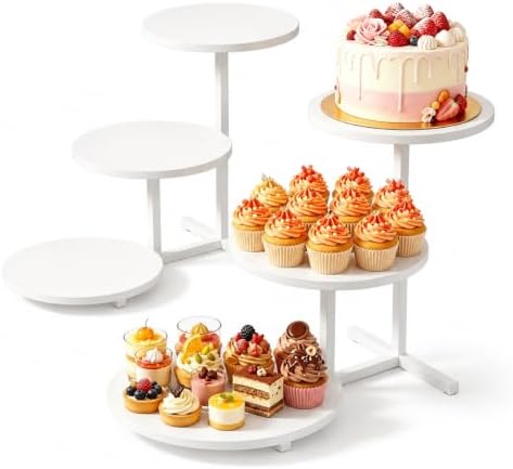 Wooden Cupcake Stand, 3 Tier Cupcake Tower Stand, Tiered Cupcake Stand For Dessert Table Display Set For Party