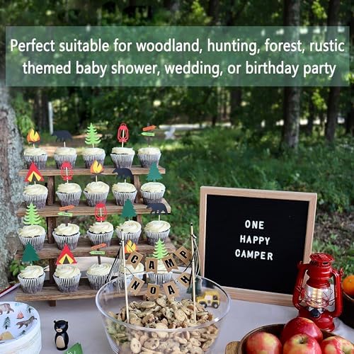 Wooden Cupcake Stand - 4 Tier Cupcake Display Stand, Rustic Tiered Display Stand, Tool Free Installation Cupcake, alternate