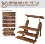 Wooden Cupcake Stand - 4 Tier Cupcake Display Stand, Rustic Tiered Display Stand, Tool Free Installation Cupcake, alternate