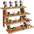 Wooden Cupcake Stand - 4 Tier Cupcake Display Stand, Rustic Tiered Display Stand, Tool Free Installation Cupcake