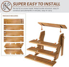 Wooden Cupcake Stand - 4 Tier Cupcake Display Stand, Rustic Tiered Display Stand, Tool Free Installation Cupcake, alternate