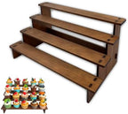 Wooden Cupcake Stand 4 Tier Cupcake Stand Cupcake Holder Rustic Wood Cupcake Display Stand Wooden Dessert