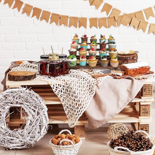 Wooden Cupcake Stand 4 Tier Cupcake Stand Cupcake Holder Rustic Wood Cupcake Display Stand Wooden Dessert, alternate view 2