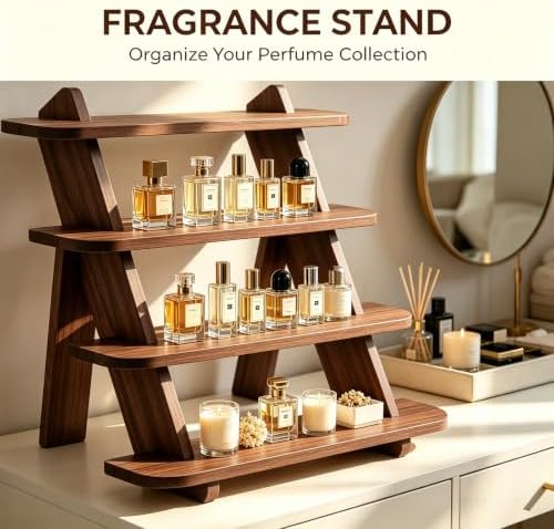 Wooden Cupcake Stand, 4 Tier Wood Rustic Cupcake Stand in J-Walnut-2Pcs, alternate view 4