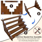 Wooden Cupcake Stand 5 Tier Cupcake Stand Cupcake Holder Rustic Wood Cupcake Display Stand Wooden Dessert, alternate view 4
