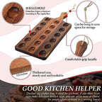 Wooden Deviled Egg Platter Egg Tray Serving, 17 x 7 Inch, 18 Holes in 17 x 7 Inch in As Shown, alternate view 5