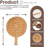 Wooden Deviled Egg Platter for 24, Reversible Serving Tray in 12 inches in Wood, alternate view 3